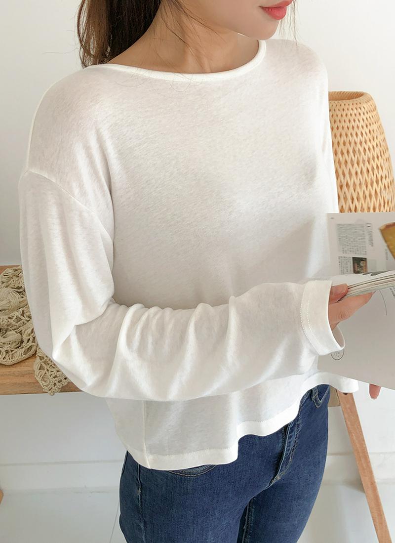 テンセル混ソフトTシャツ