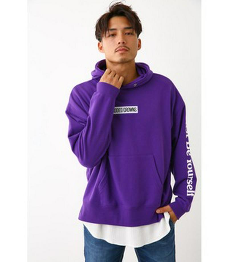 メンズ BOX LOGO レイヤード パーカー