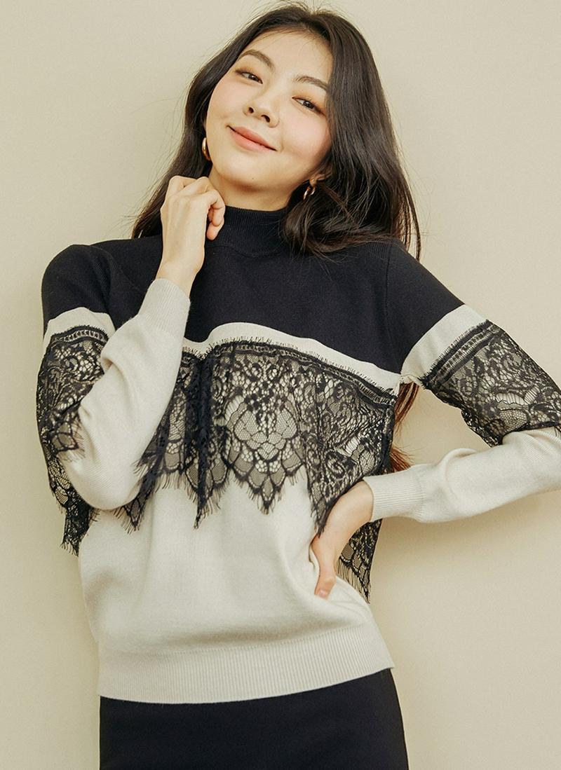 レースポイントラウンドニット