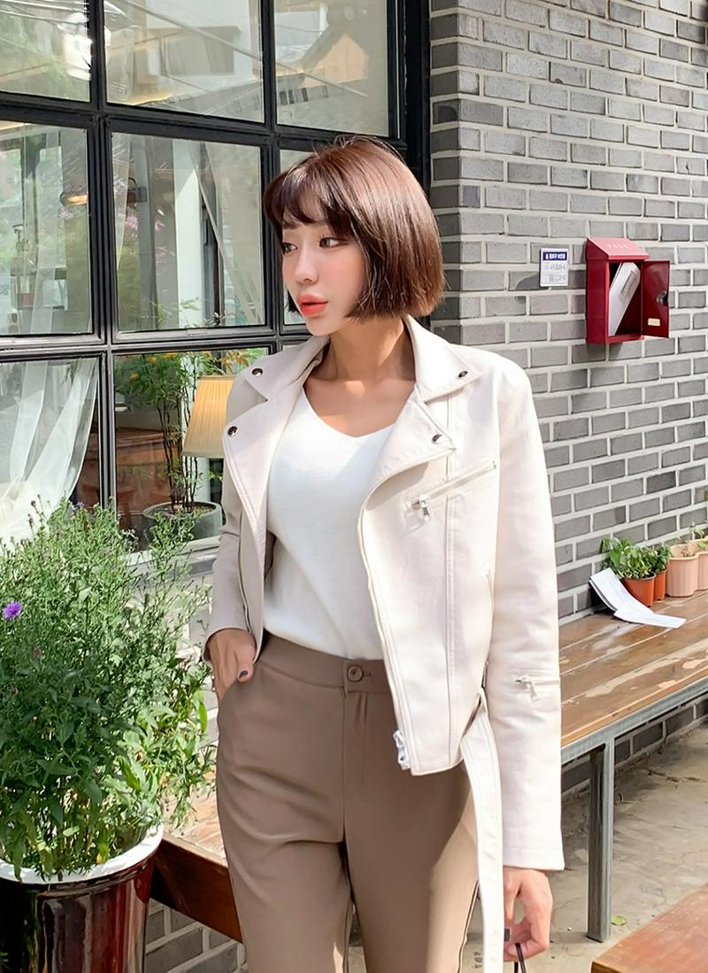 ジッパーライダースジャケット