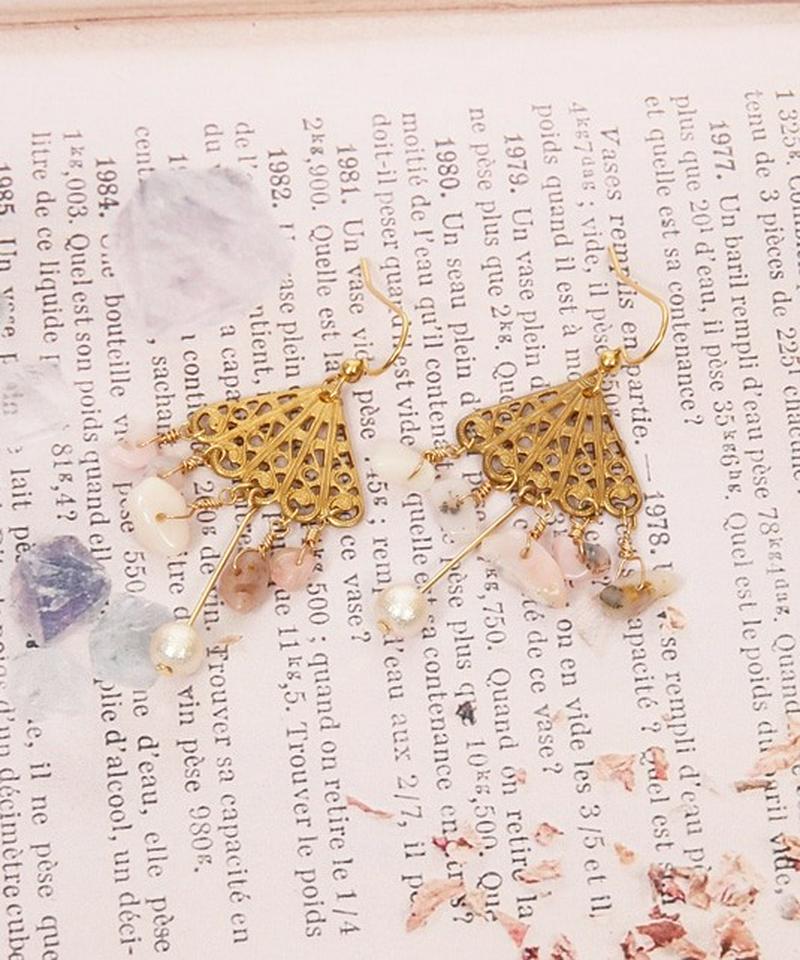 K14GFピーチストーンサザレピアス