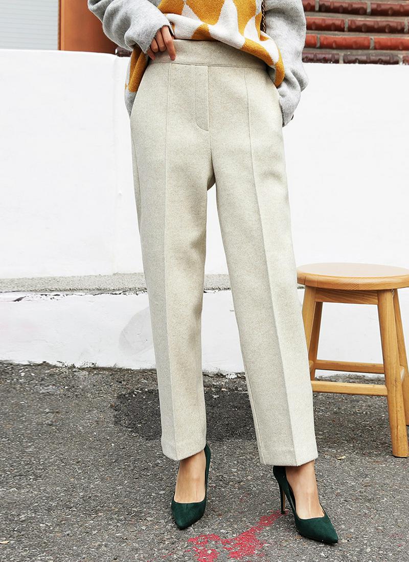 バックゴムセンタープレスパンツ・全3色