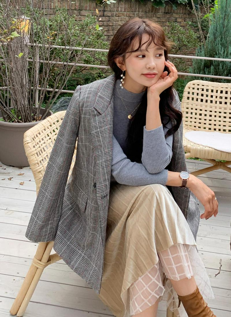 チェックダブルジャケット・全2色