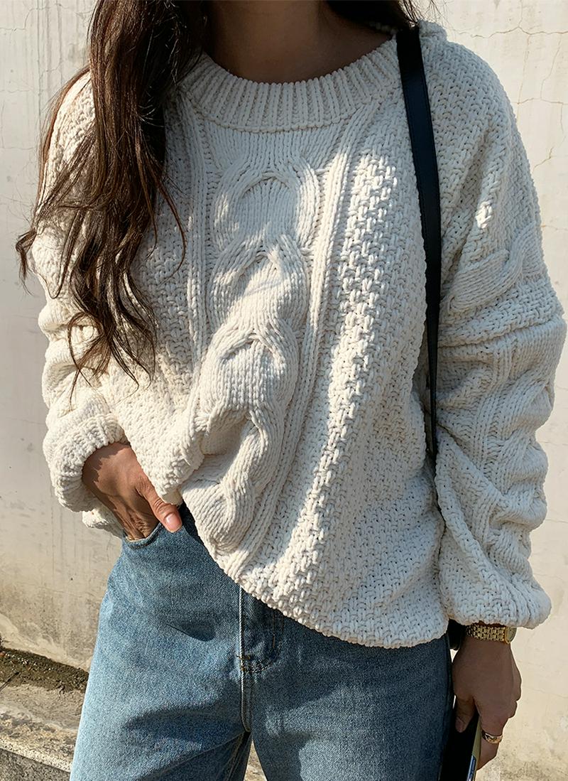 ワイドツイストニット