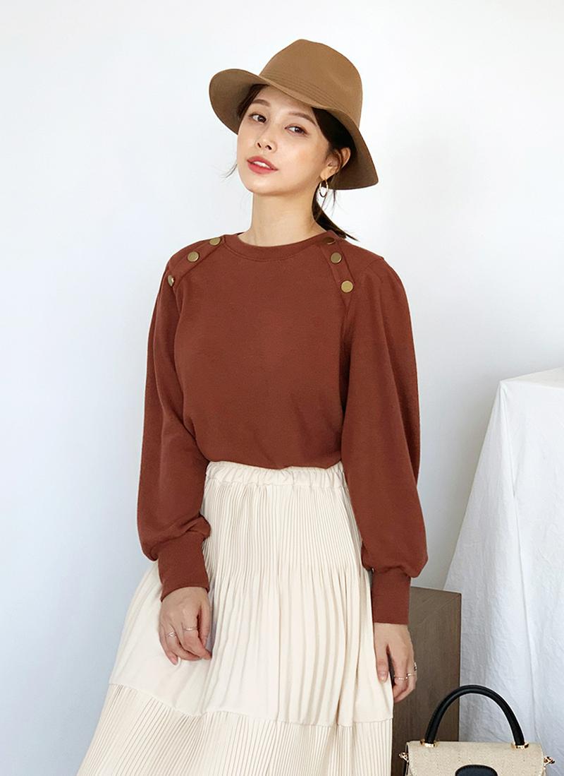 ショルダーボタンTシャツ・全5色