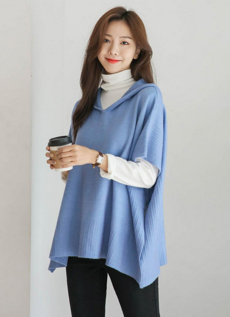 スリットフードニット