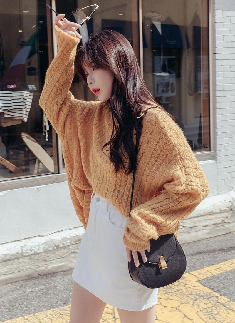 ツイストパターンアクリルニット