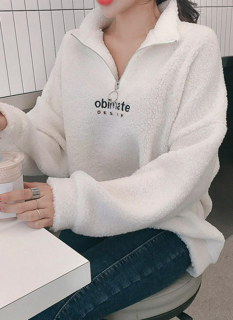 obliviate刺繍ボアスウェット
