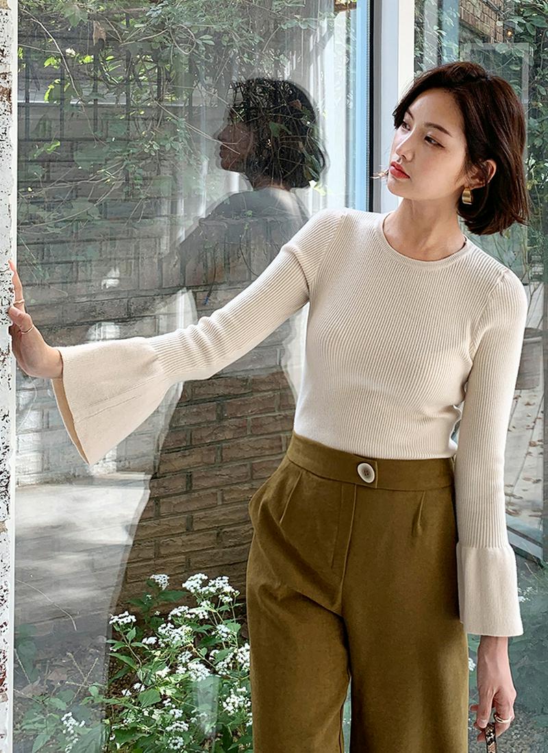 ベルスリーブリブニット・全5色