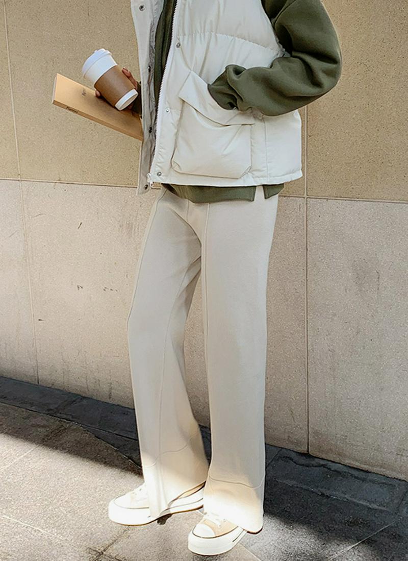 センタープレスニットパンツ