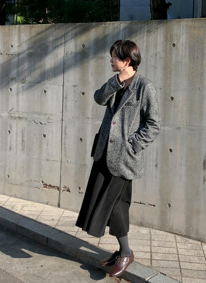 ヘリンボーンミドルジャケット