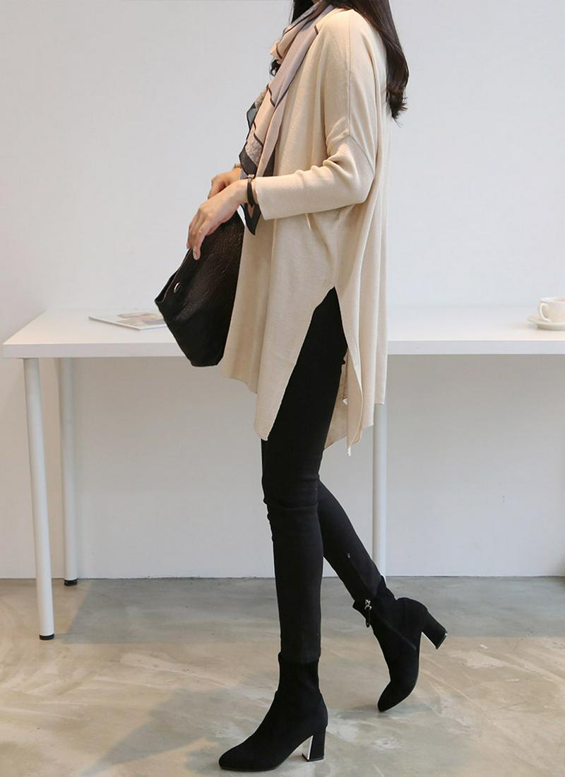 サイドスリットルーズニット