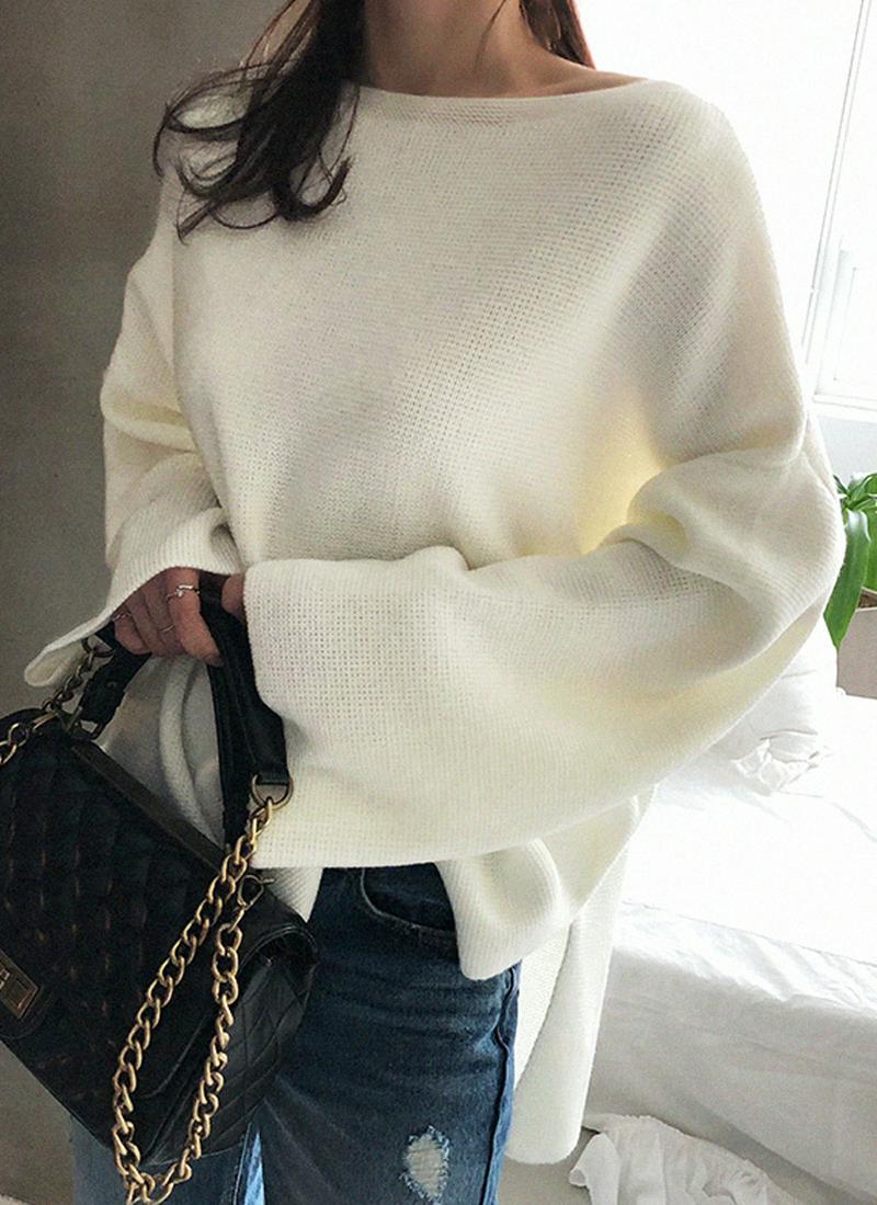 ベルスリーブルーズニット