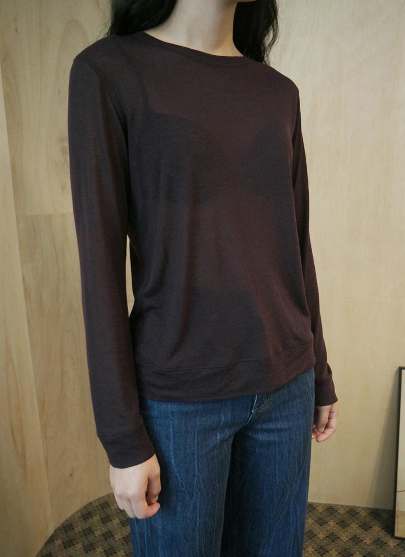 シアーカシミヤ混Tシャツ