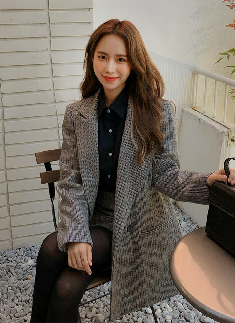 チェック柄ジャケット