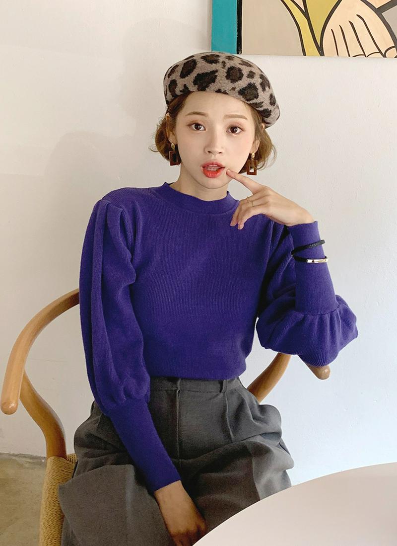 パフスリーブパフニット・全4色