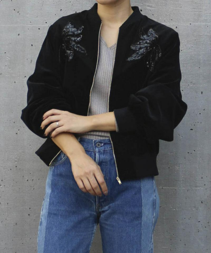BEADS EMBROIDERY BLOUSON