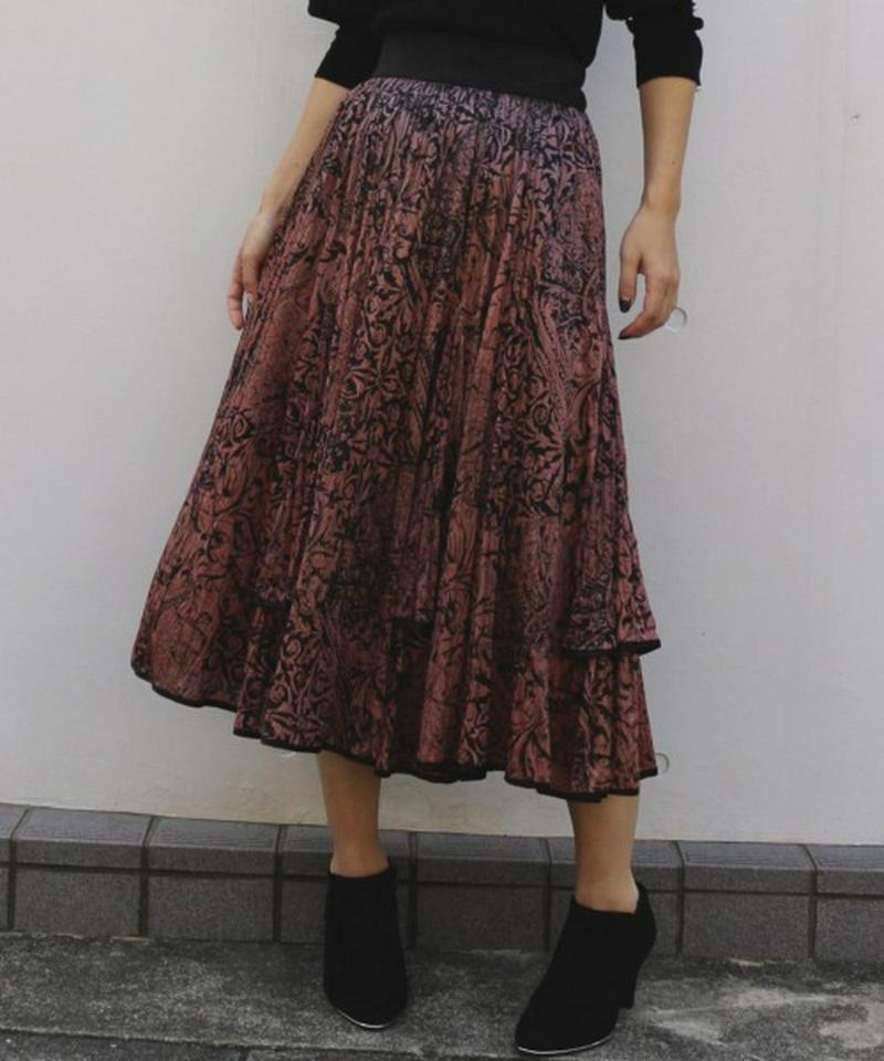 PIPING FLARE SWITCHING SKIRT