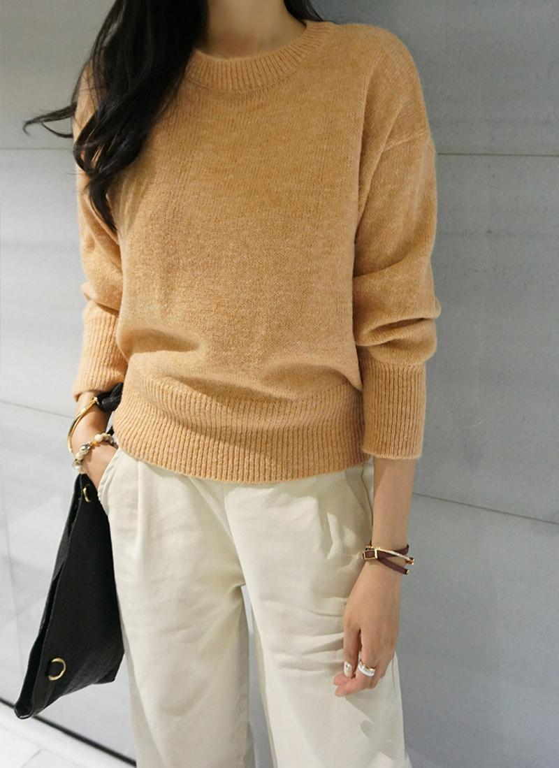 アルパカウールブレンドニット