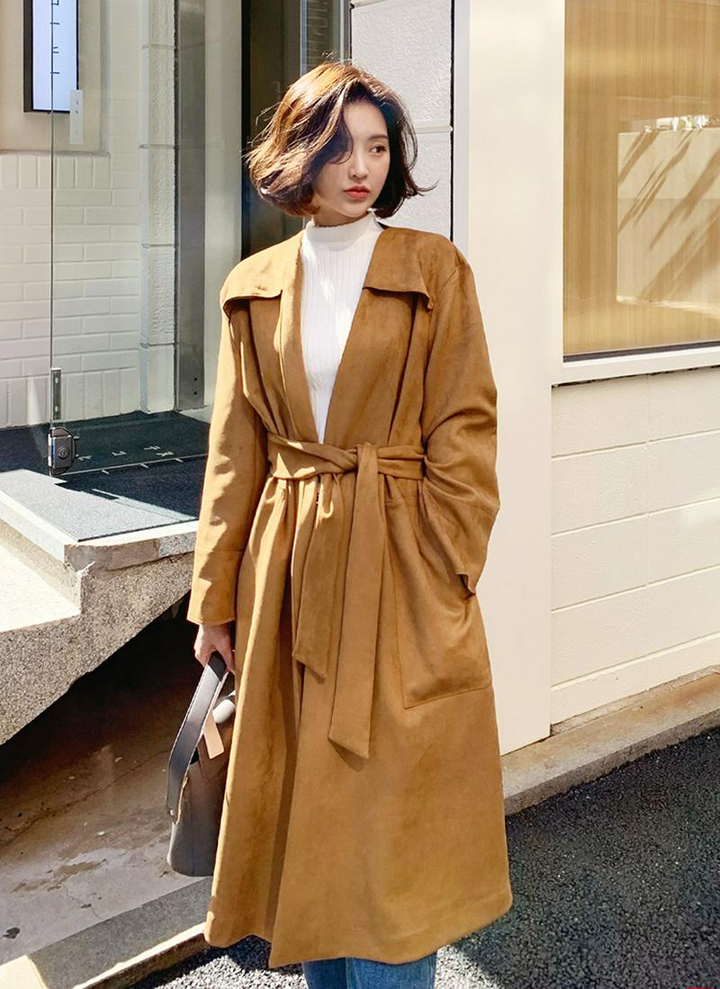 ストラップ付スエード調ジャケット・全2色