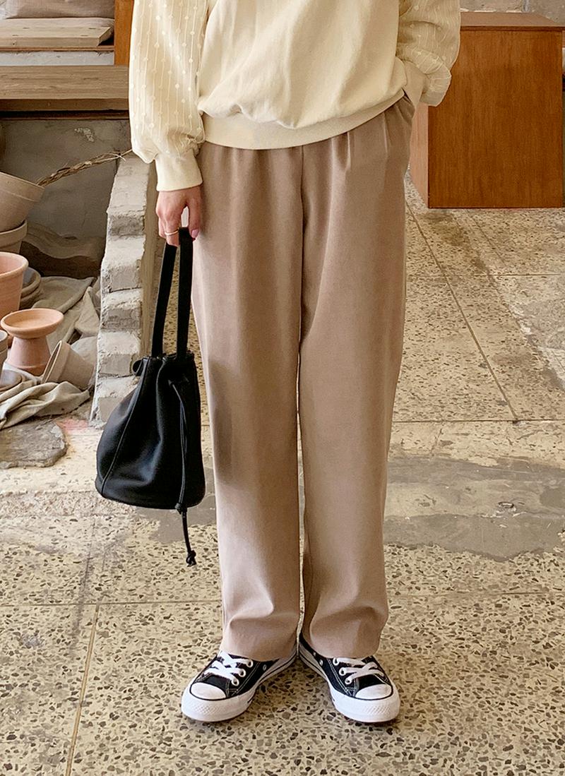 バックゴムハイウエストパンツ・全3色