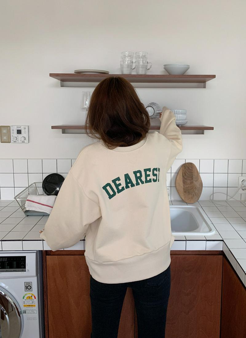 裏起毛バックDEARESTスウェット(バニラ)