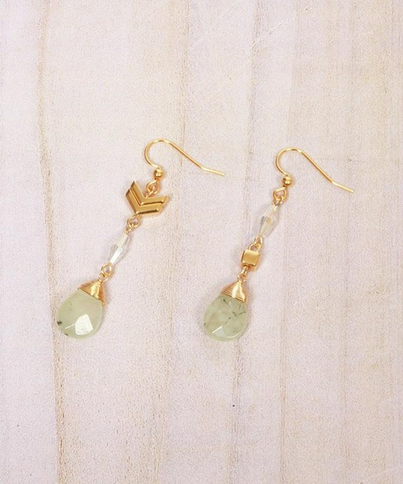 K14GF プレナイトドロップ×クリスタルピアス