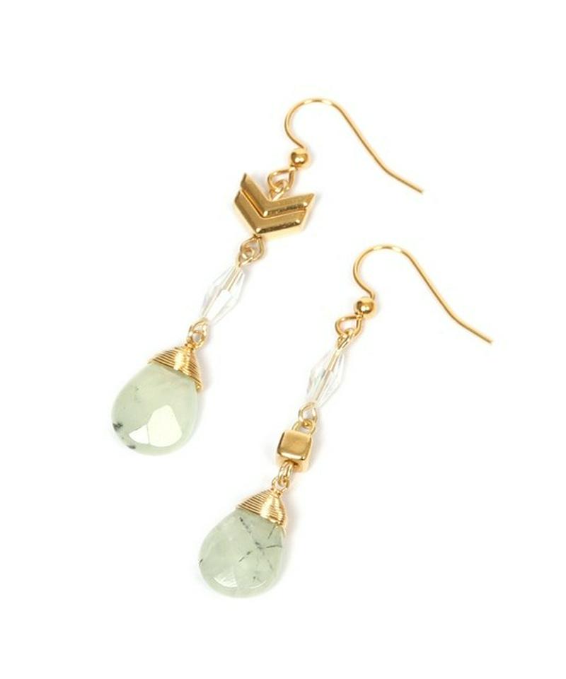 K14GF プレナイトドロップ×クリスタルピアス