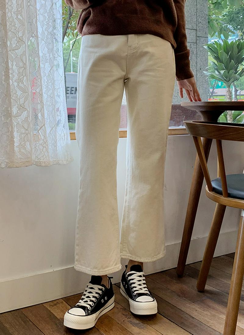 コットン裏起毛ワイドパンツ