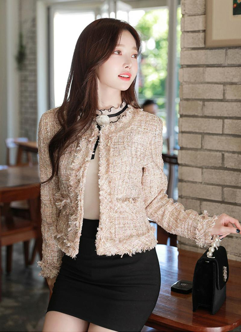 スパンコールツイードジャケット