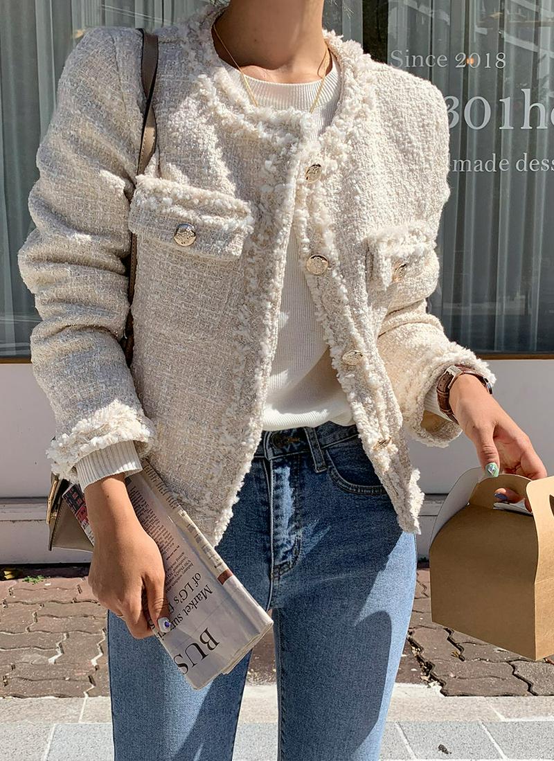 ショートツイードジャケット