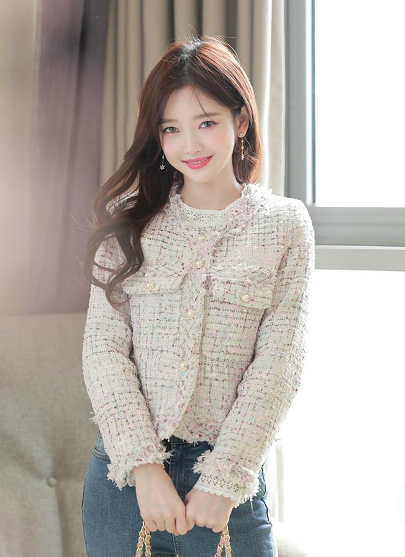 カラーミックスツイードジャケット