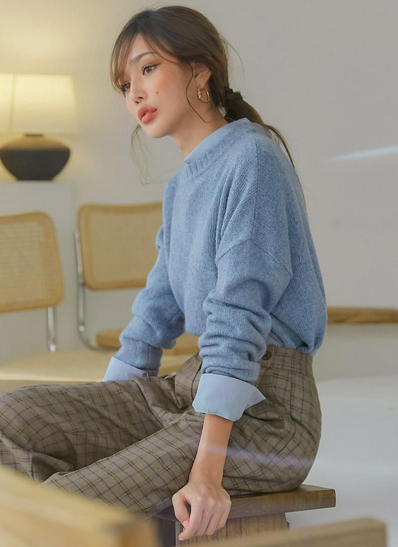 カシミヤ混ルーズニット