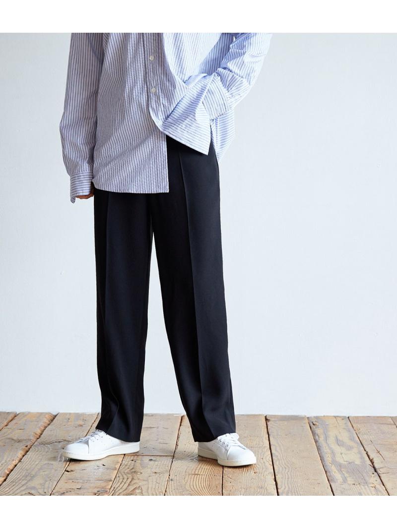 【NEWLINE】バックサテンジョーゼットスラックス