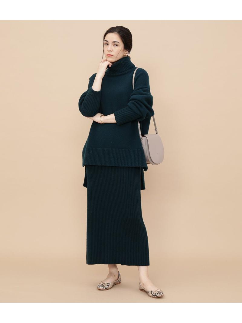 RIB-WOOLロングスカート