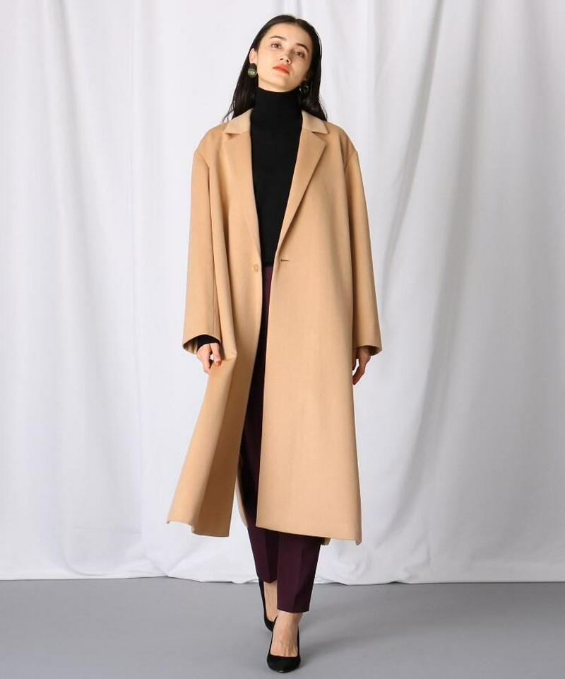 カシミヤ100サイドスリットロングコート