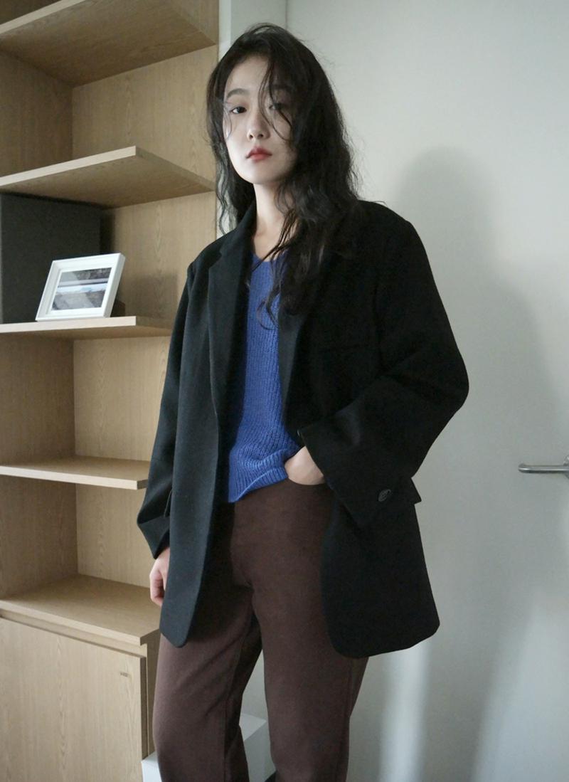 シンプルウールミックスジャケット