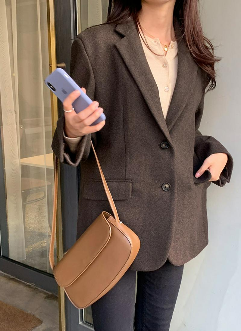 ウール混フラップポケットジャケット