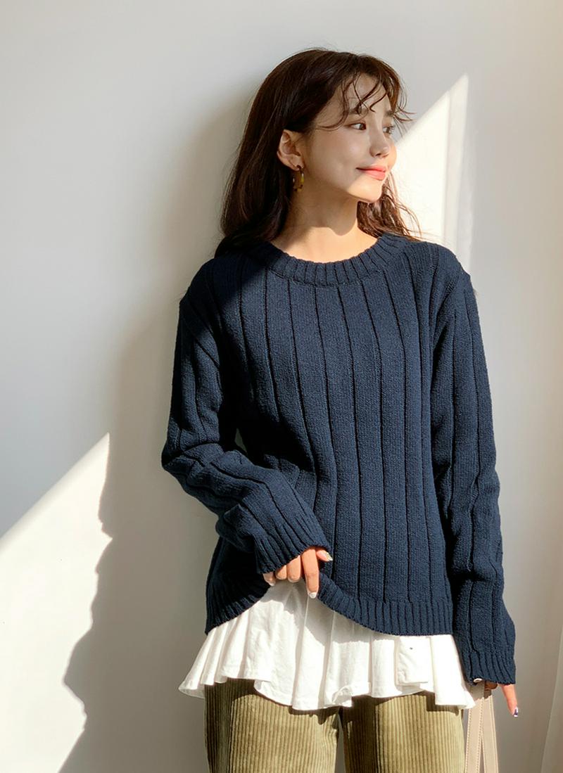 ワイドリブニット・全4色