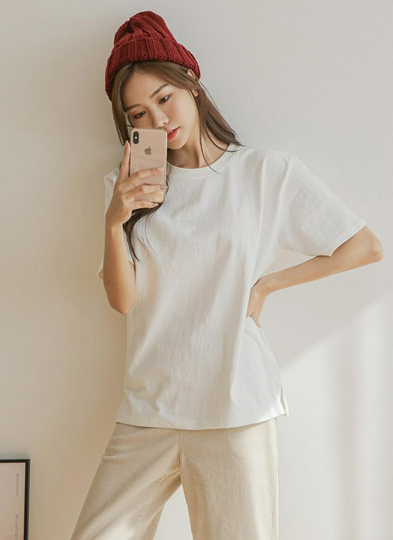 サイドスリット半袖Tシャツ