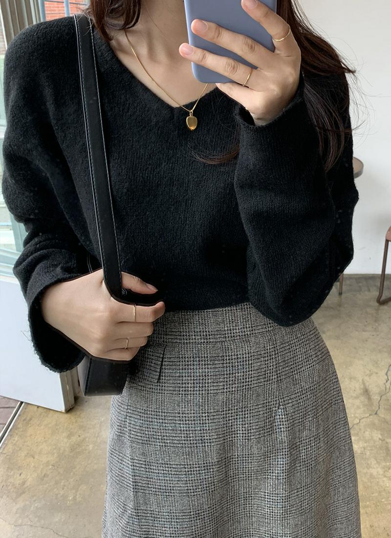 ダークカラーベーシックニット