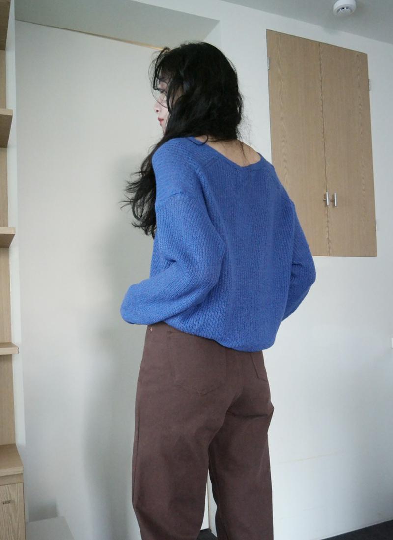 ウールモヘアミックスニット