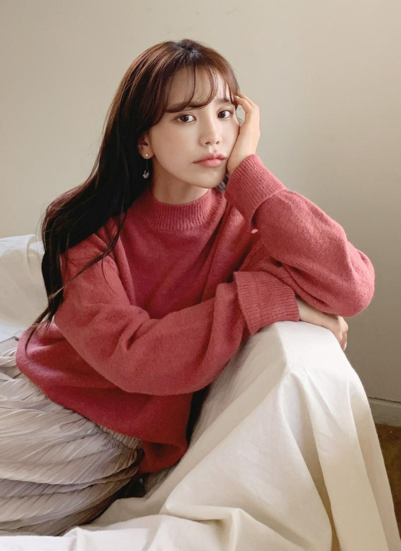 ロールアップスリーブニット・全5色