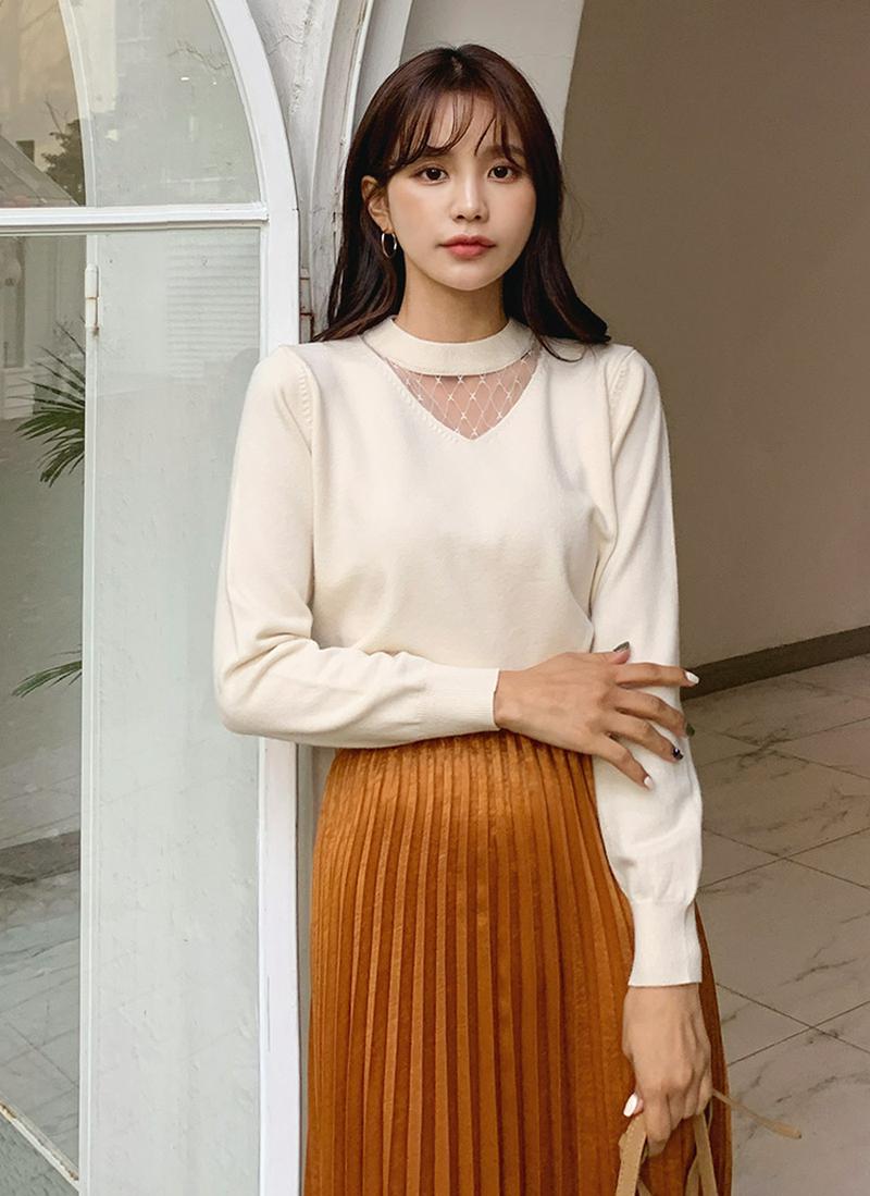 シアーパネルニット・全2色