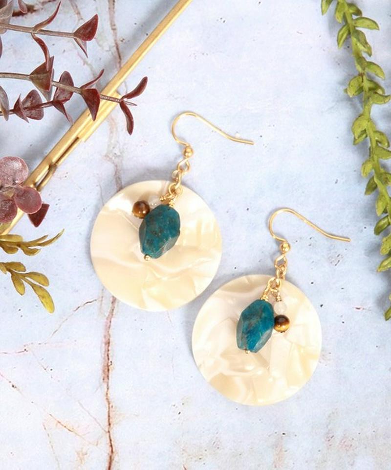 K14GF アクリル×アパタイトピアス