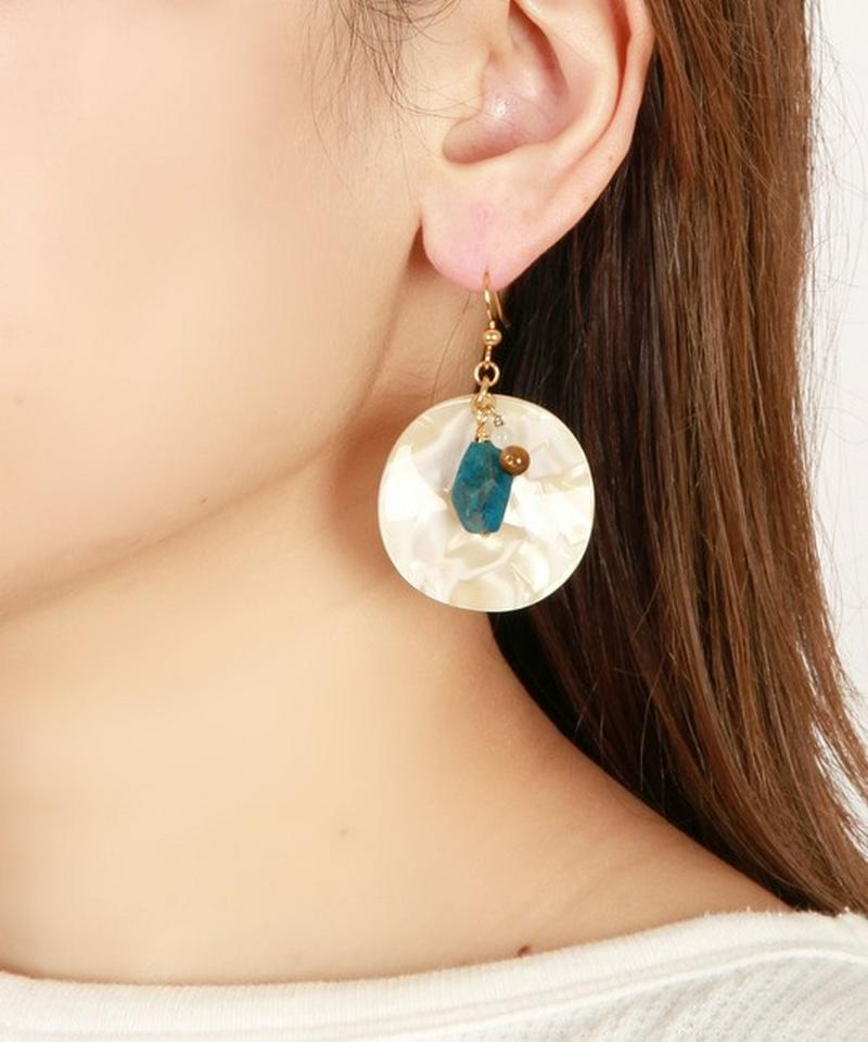 K14GF アクリル×アパタイトピアス