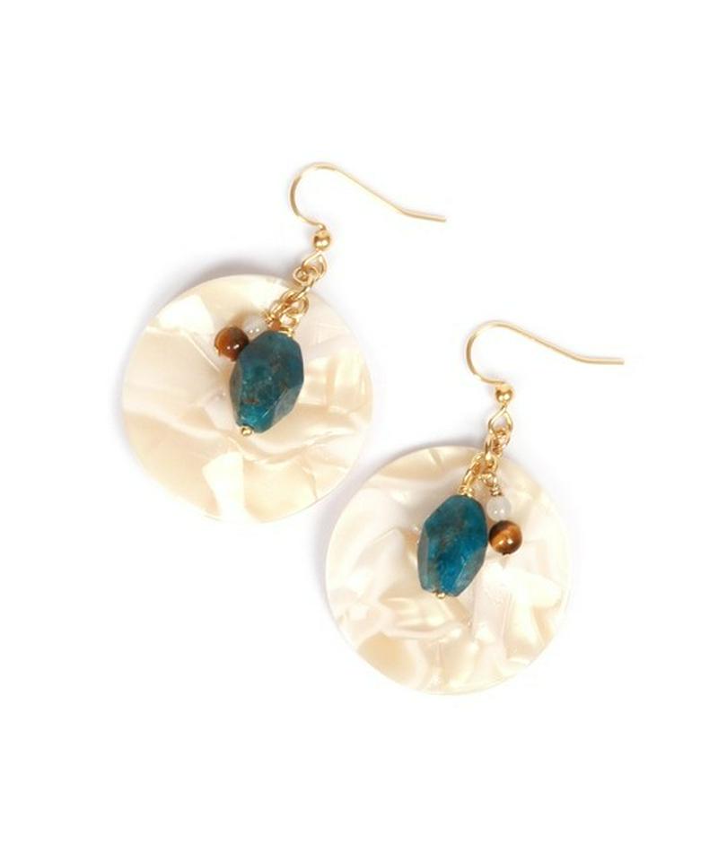 K14GF アクリル×アパタイトピアス