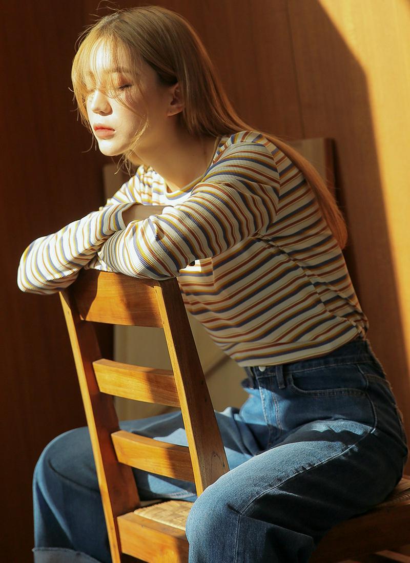 ミックスボーダー長袖Tシャツ
