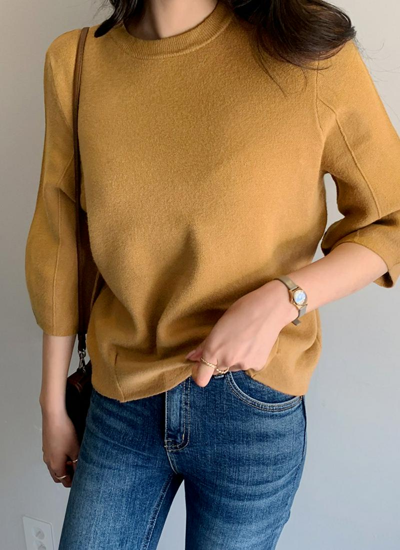 バルーンスリーブニット