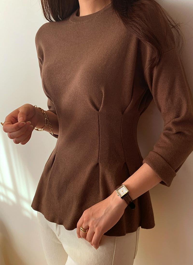 ウエストタックアクリルニット